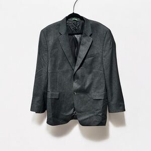 🌻Ralph Lauren Gray Wool & Cashmere 2-Button Sports Coat Blazer Jacket Size 46R